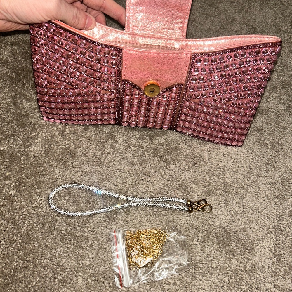 Pink Rhinestone Clutch - Picture 4 of 5